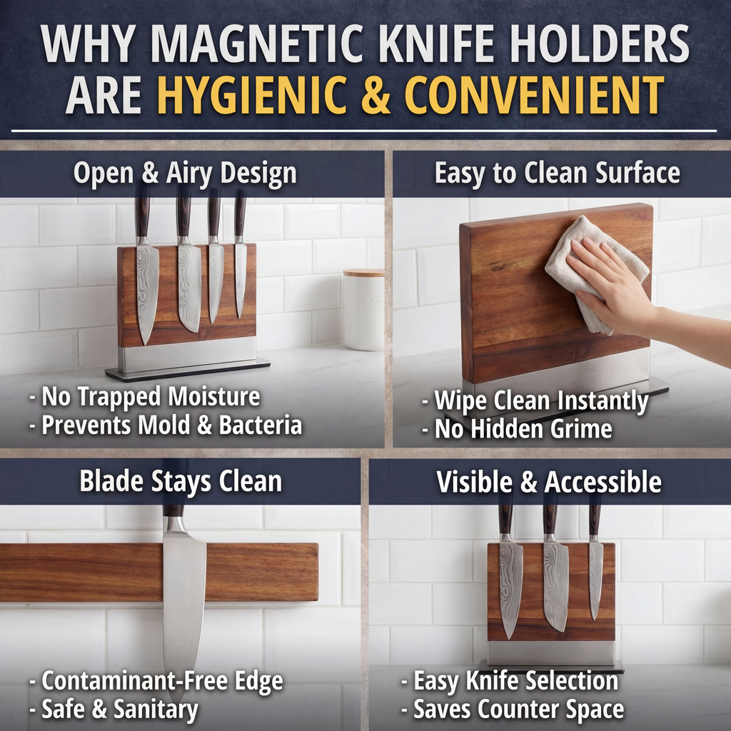 Magnetic Knife Holder (Acacia Wood)