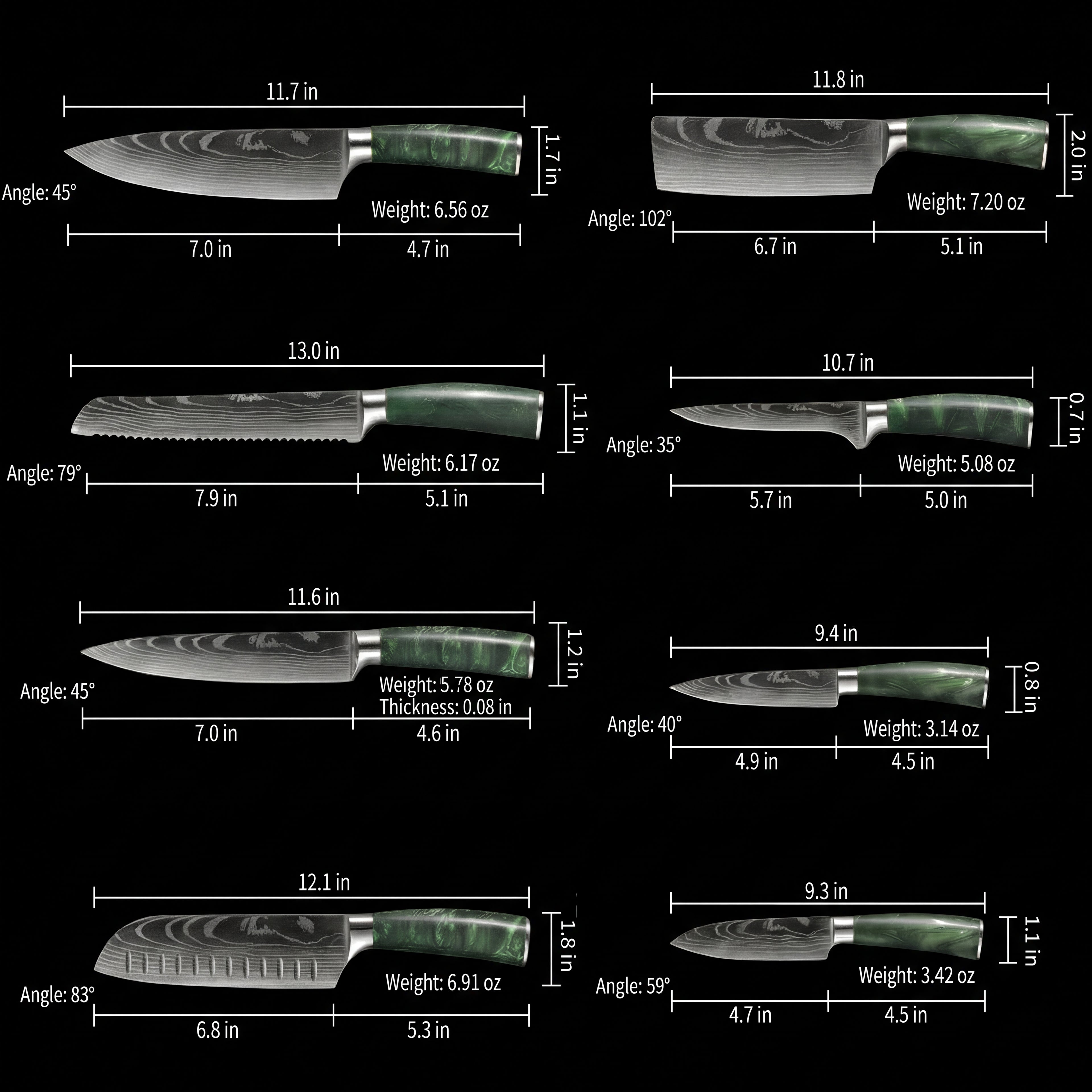 'Kai' Professional 8-Piece Japanese Knife Set