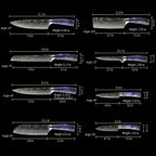 'Roku' Professional 8-Piece Japanese Knife Set